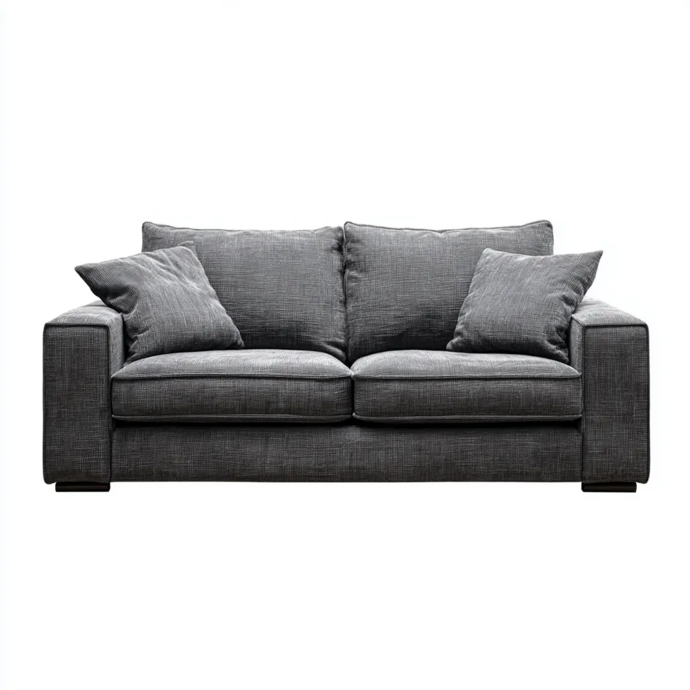 Divano due posti 180x90x85 cm Tessuto Grigio - Design Moderno-Gentelara