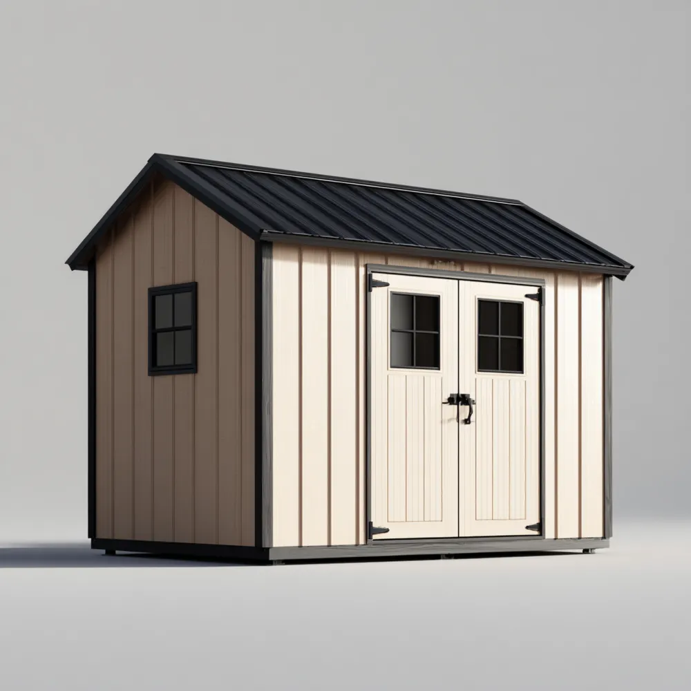 Casetta da giardino in resina 300x250x240 cm - Beige - Design classico-Gentelara