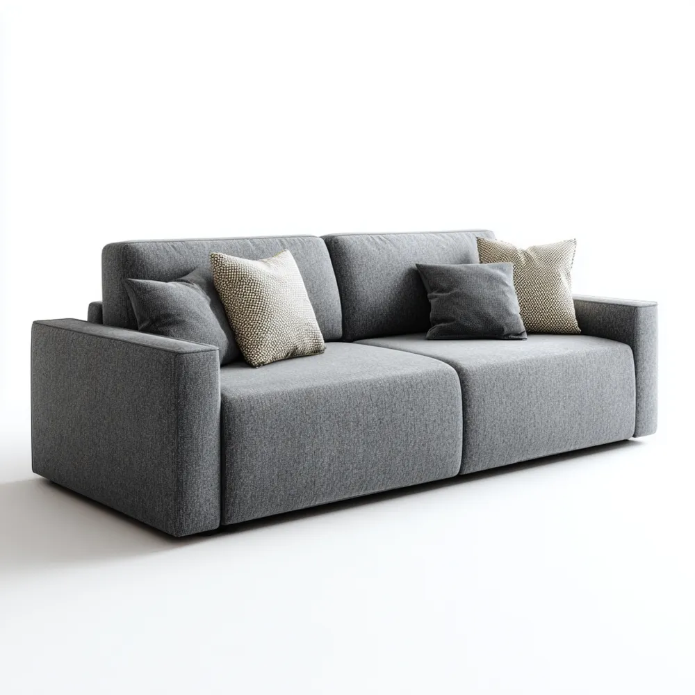 Divano due posti Tessuto 200x95x85 cm - Grigio - Design Moderno-Gentelara