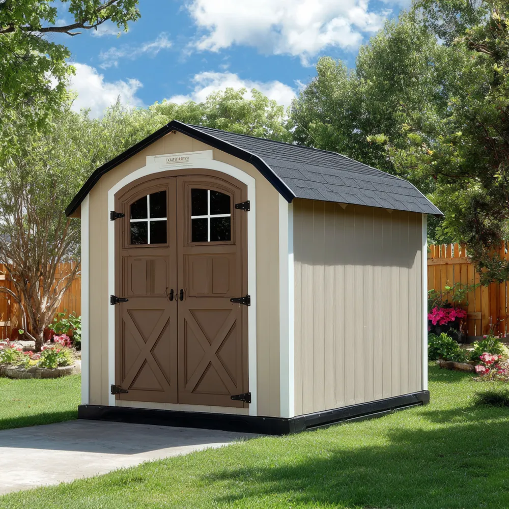 Casetta da giardino in Resina 230x300x250 cm - Beige/Marrone-Gentelara