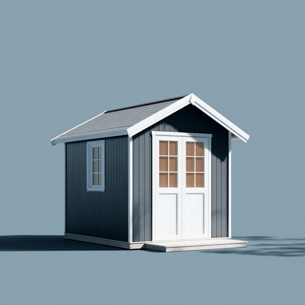 Casetta da giardino in legno 3x3x2.5 m - Grigio e Bianco - Stile Classico-Gentelara