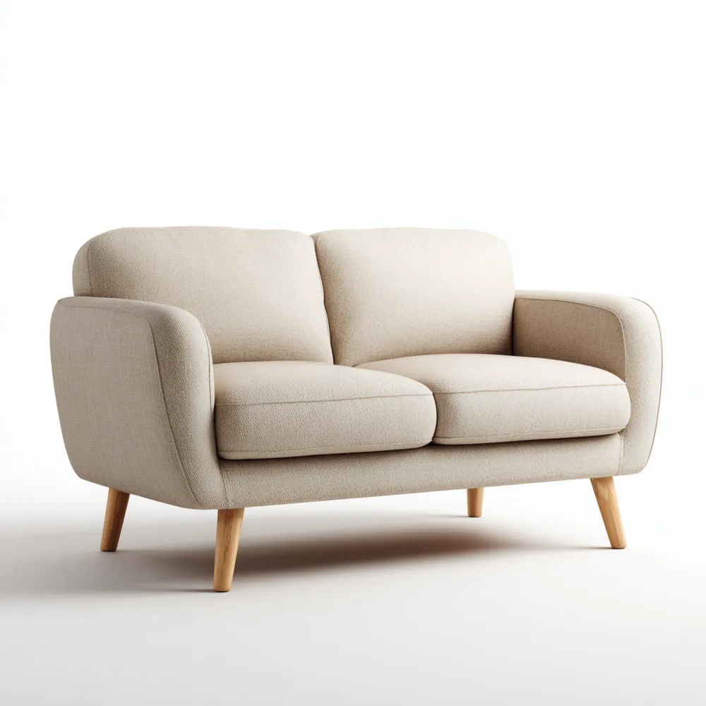 Divano due posti 150x85x90 cm in Tessuto Beige - Design moderno-Gentelara