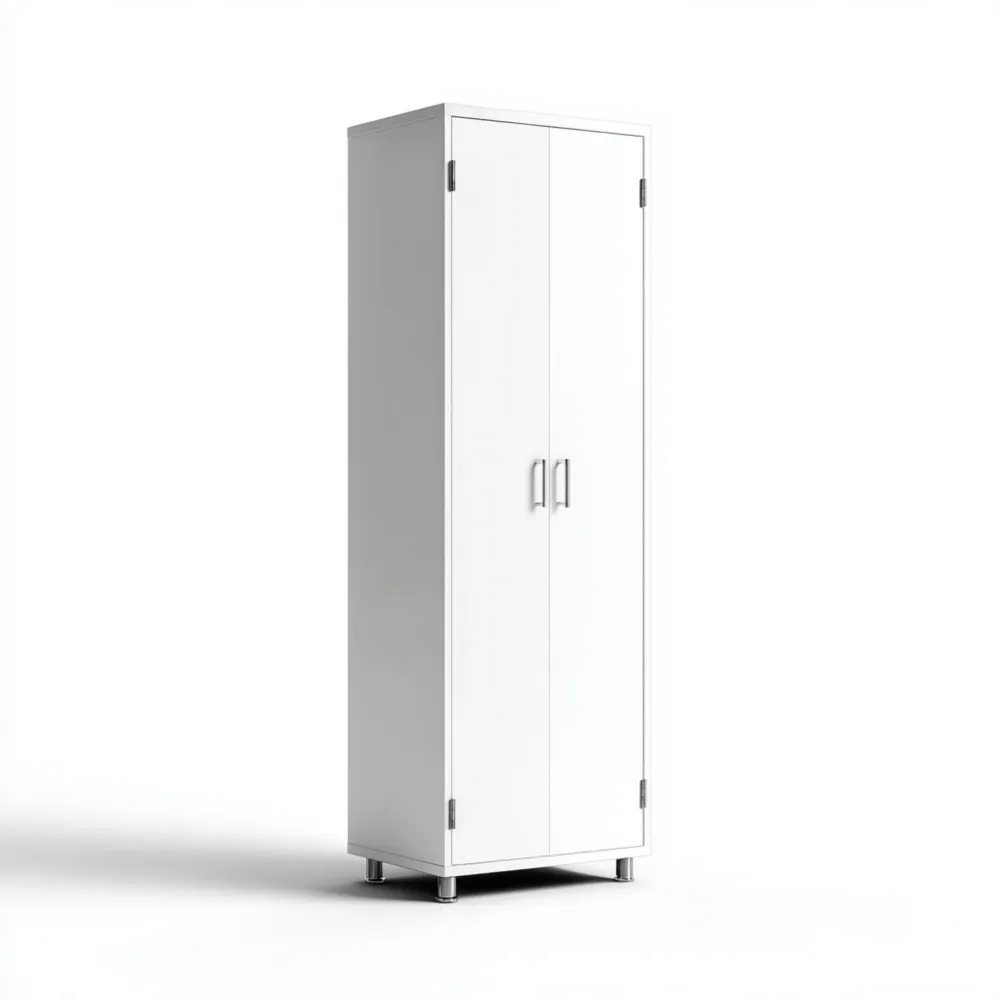 Armadio Contenitore in Legno 60x35x180 cm - Bianco - Design Moderno-Gentelara