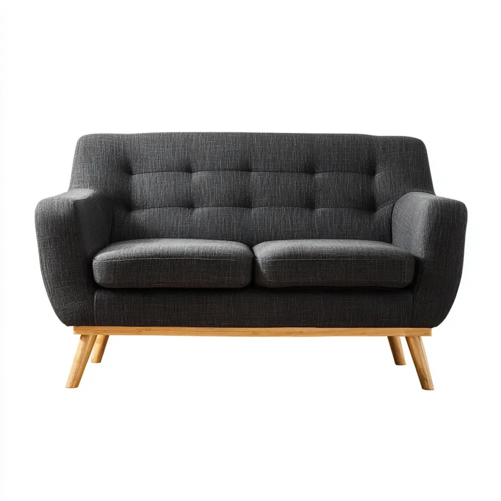 Divano due posti 150x85x80 cm Tessuto – Grigio scuro – Stile moderno-Stillivano