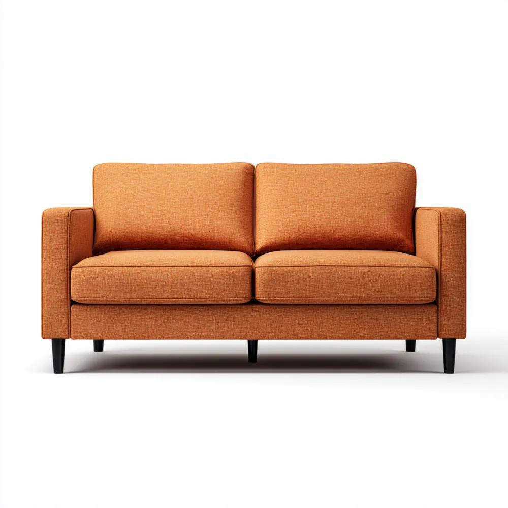 Divano due posti in Tessuto 150x85x90 cm - Arancione - Design Moderno-Stillivano