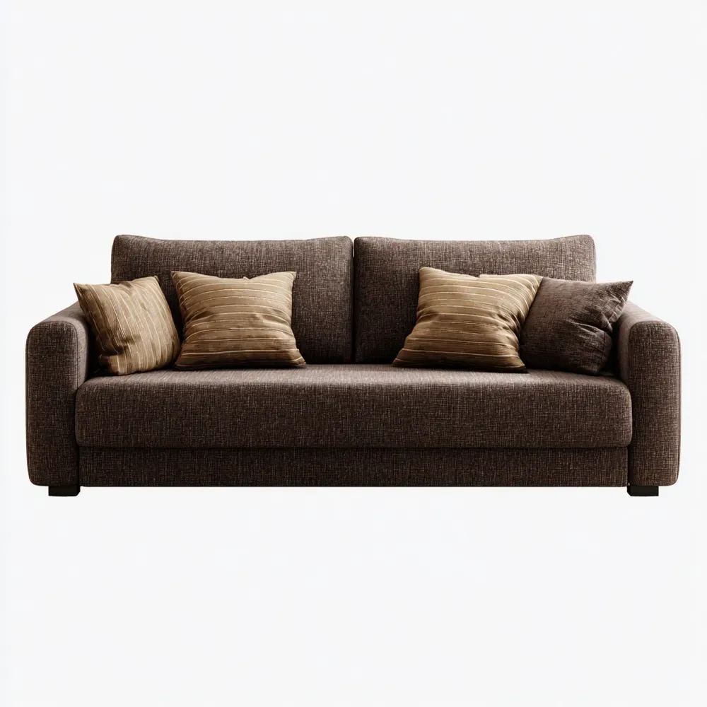 Divano due posti in tessuto 190x90x85 cm – Marrone – Design Moderno-Stillivano