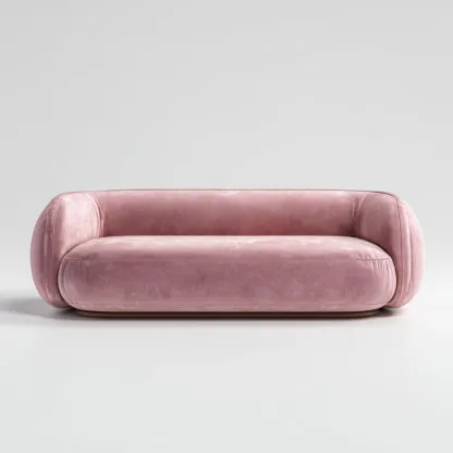 Divano due posti in velluto Rosa 180x85x70 cm moderno-Stillivano