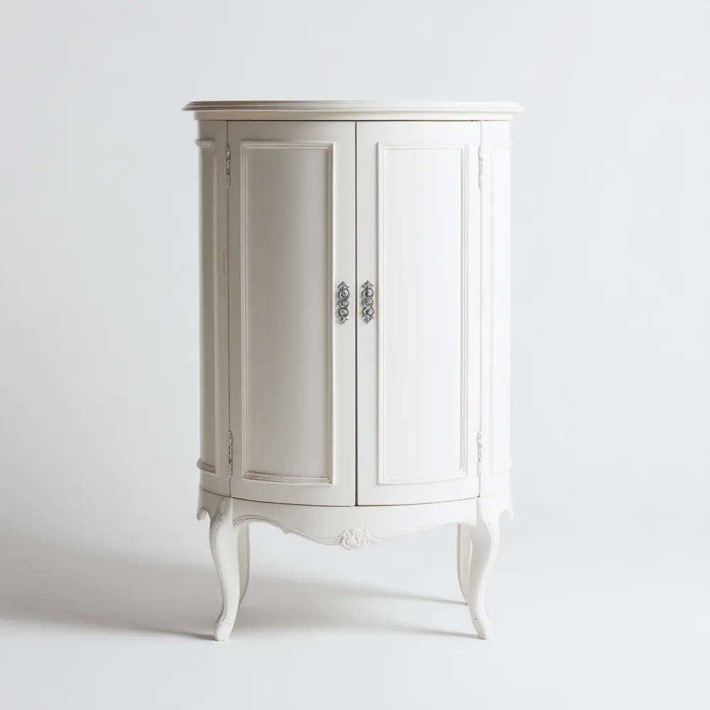 Mobile contenitore in legno 80x40x100 cm - Bianco - Design classico-Stillivano