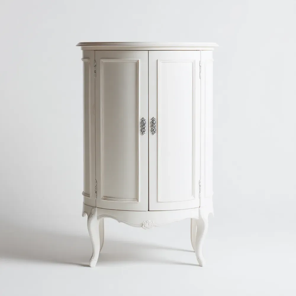 Mobile contenitore in legno 80x40x100 cm - Bianco - Design classico-Stillivano