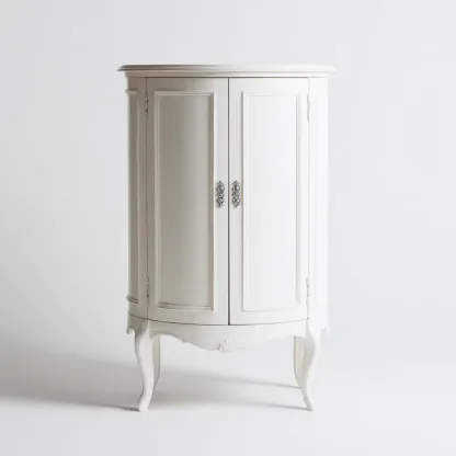 Mobile contenitore in legno 80x40x100 cm - Bianco - Design classico-Stillivano