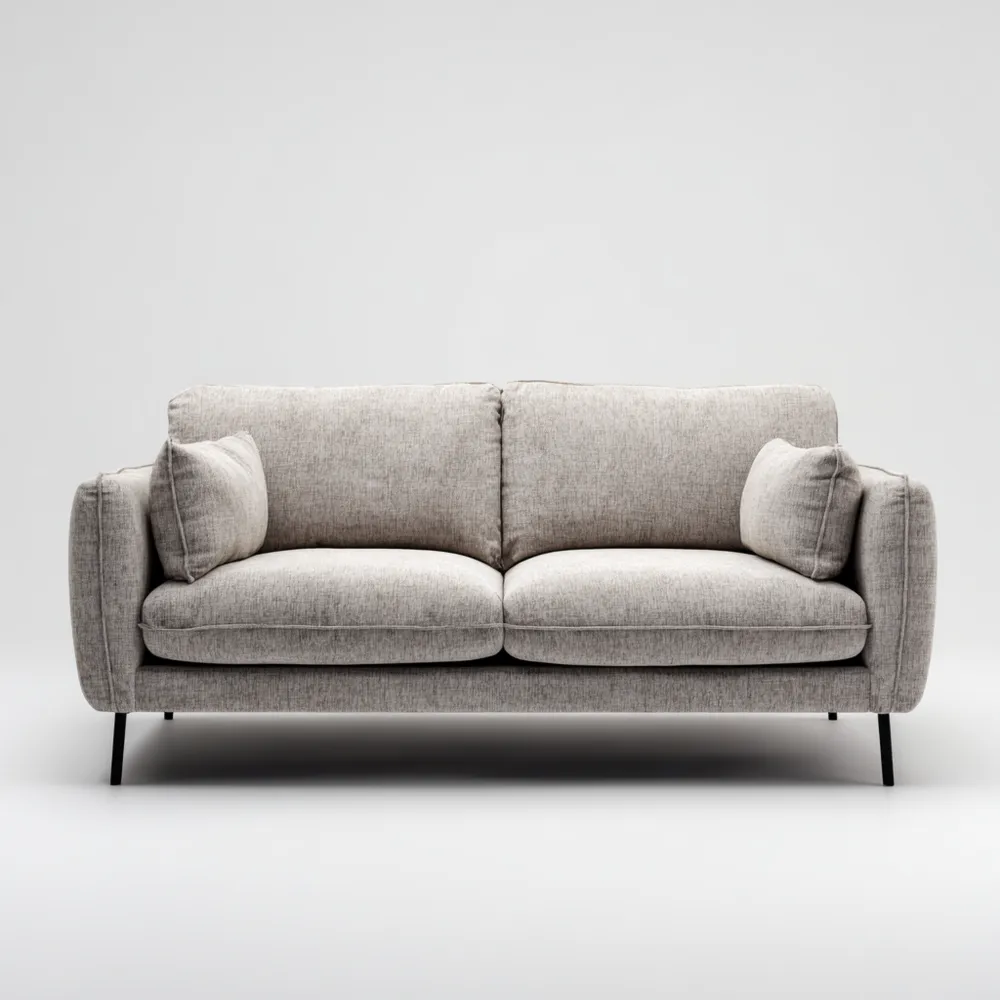 Divano due posti Tessuto Grigio 160x85x90 cm - Design Moderno-Stillivano