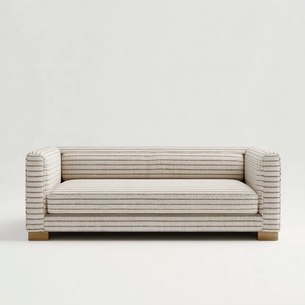 Divano due posti 180x85x75 cm - Tessuto a righe - Design moderno-Interaviro