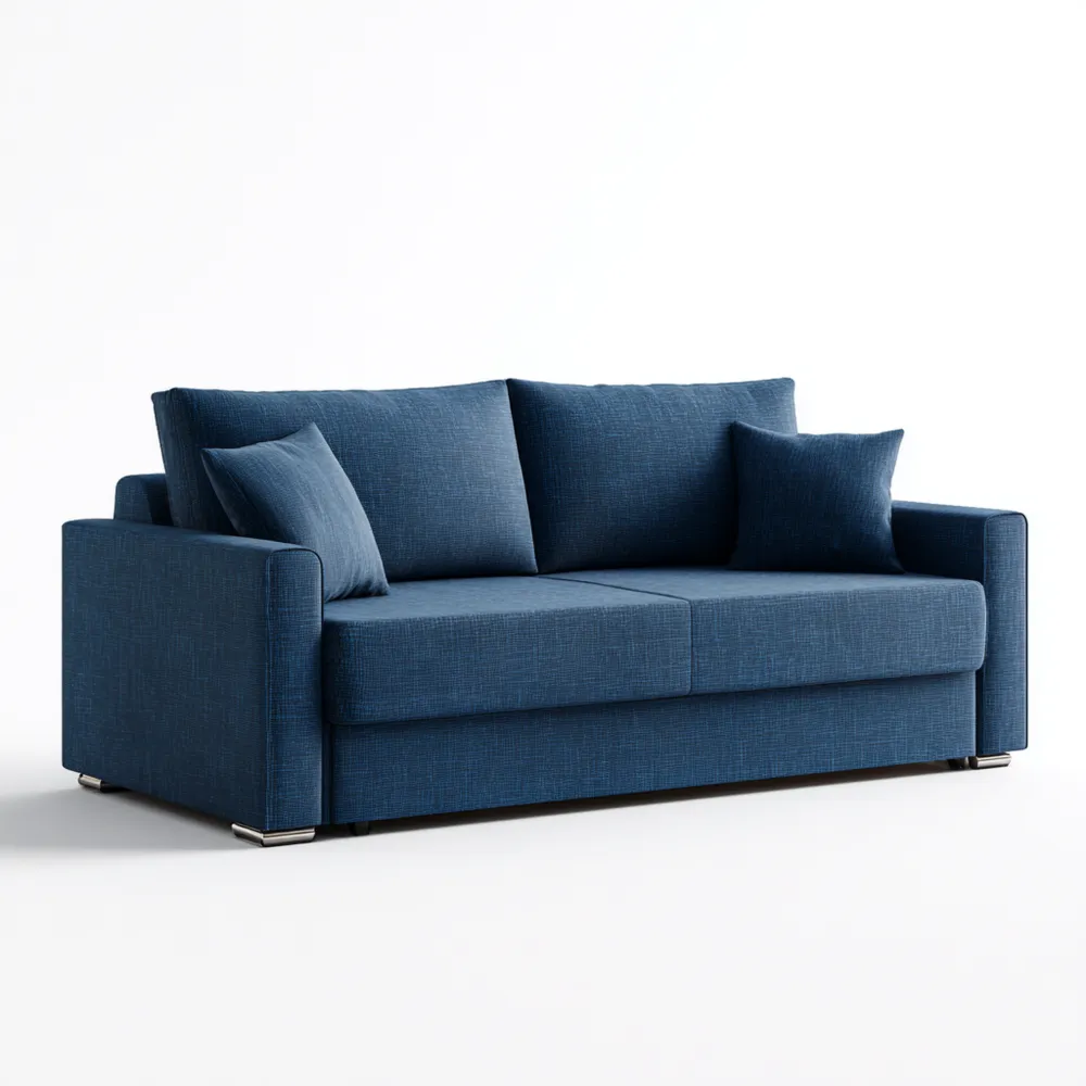 Divano due posti 180x85x90 cm in Tessuto Blu – Design Moderno-Interaviro