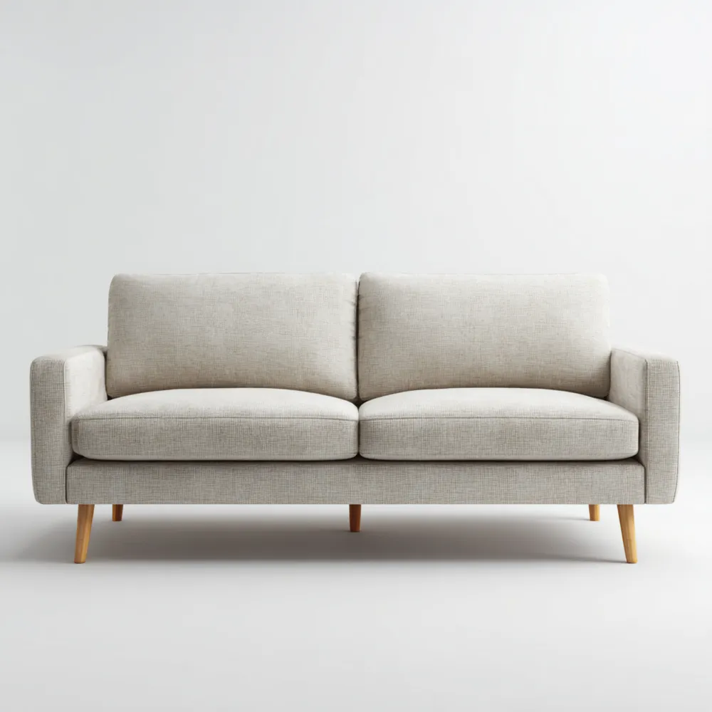 Divano due posti 160x80x85 cm - Beige - Tessuto imbottito - Design moderno-Interaviro