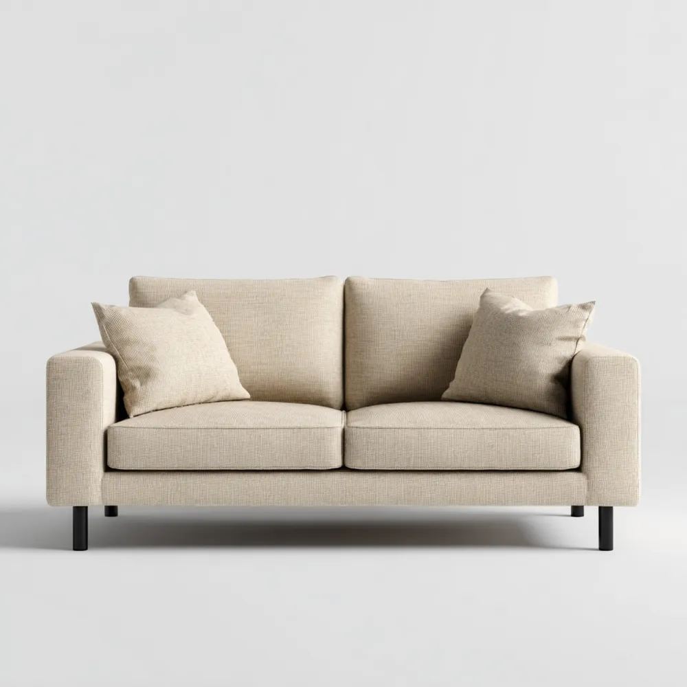 Divano due posti 140x85x75 cm in Tessuto Beige – Stile Moderno-Interaviro