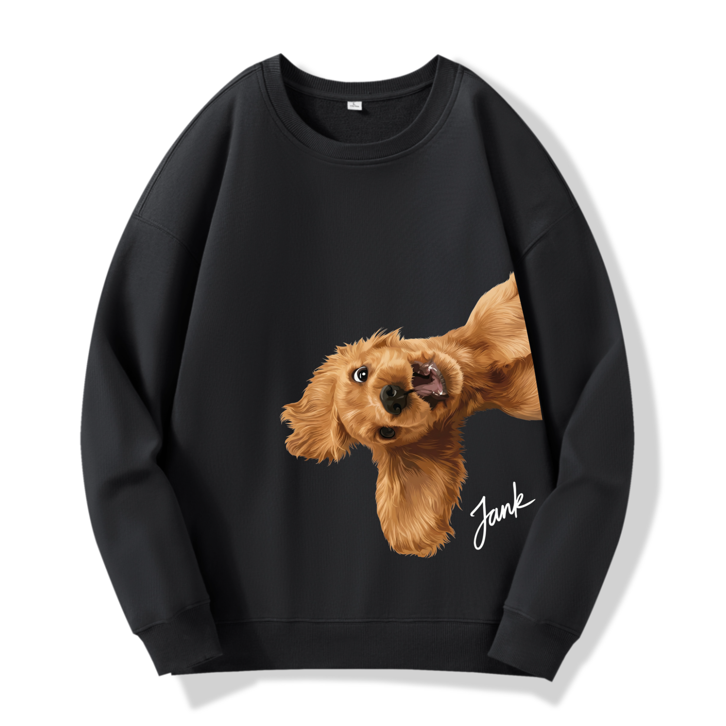Personalized Pet Art Hoodie/Sweatshirt - Minimalist Floating Portrait