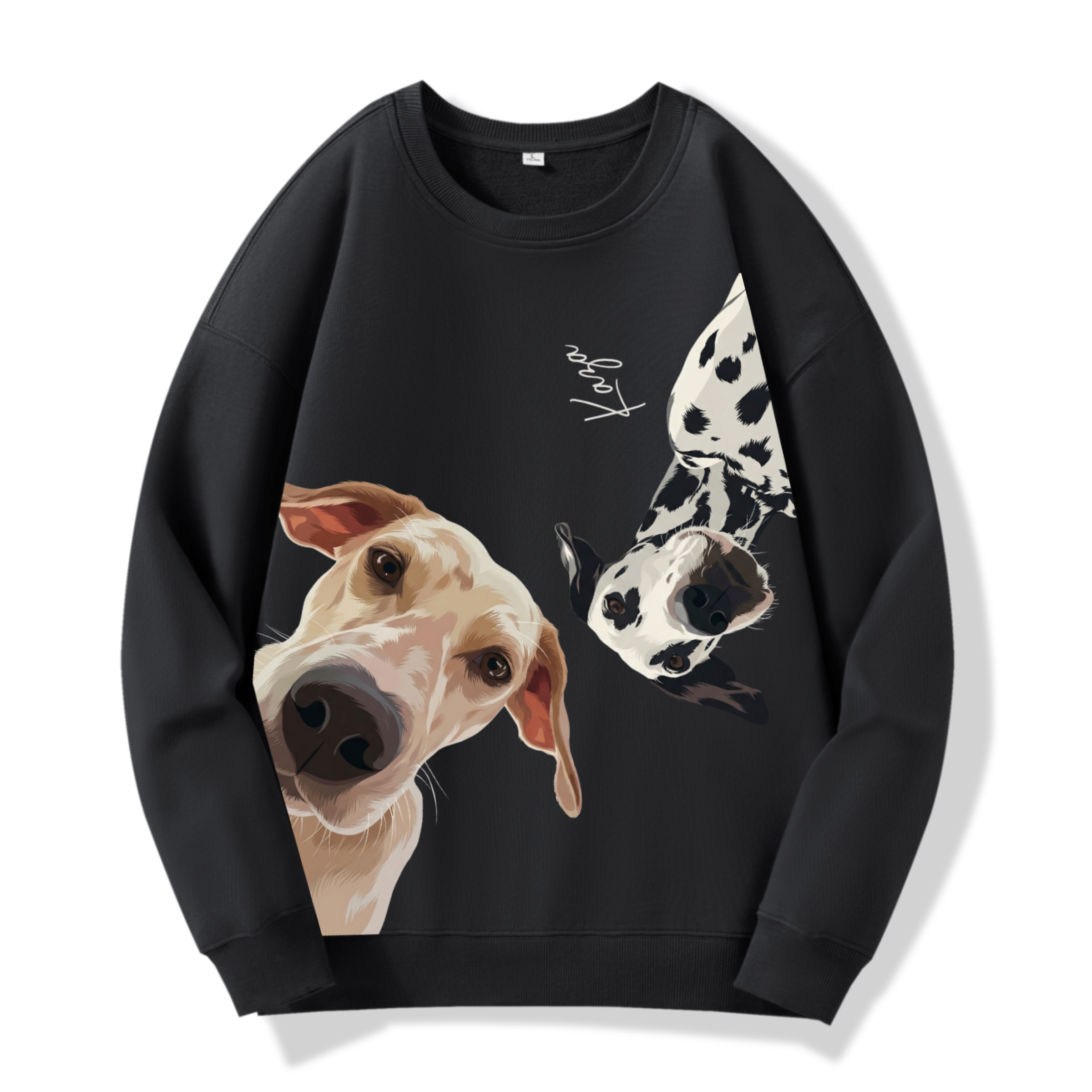 Personalized Pet Art Hoodie/Sweatshirt - Minimalist Floating Portrait