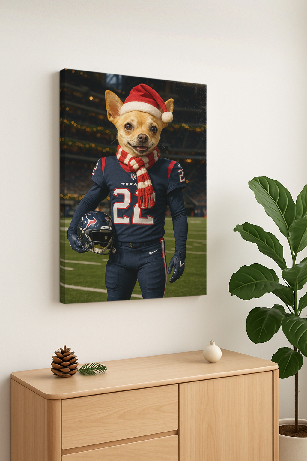 Hand-Painted Custom American Football Pet Portraits 🏈