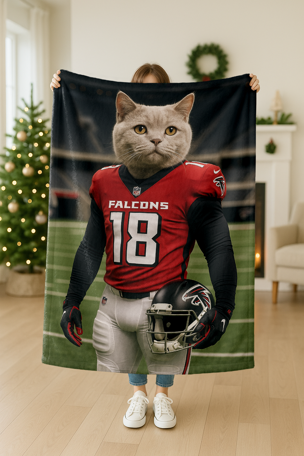 Hand-Painted Custom American Football Pet Blankets🏈