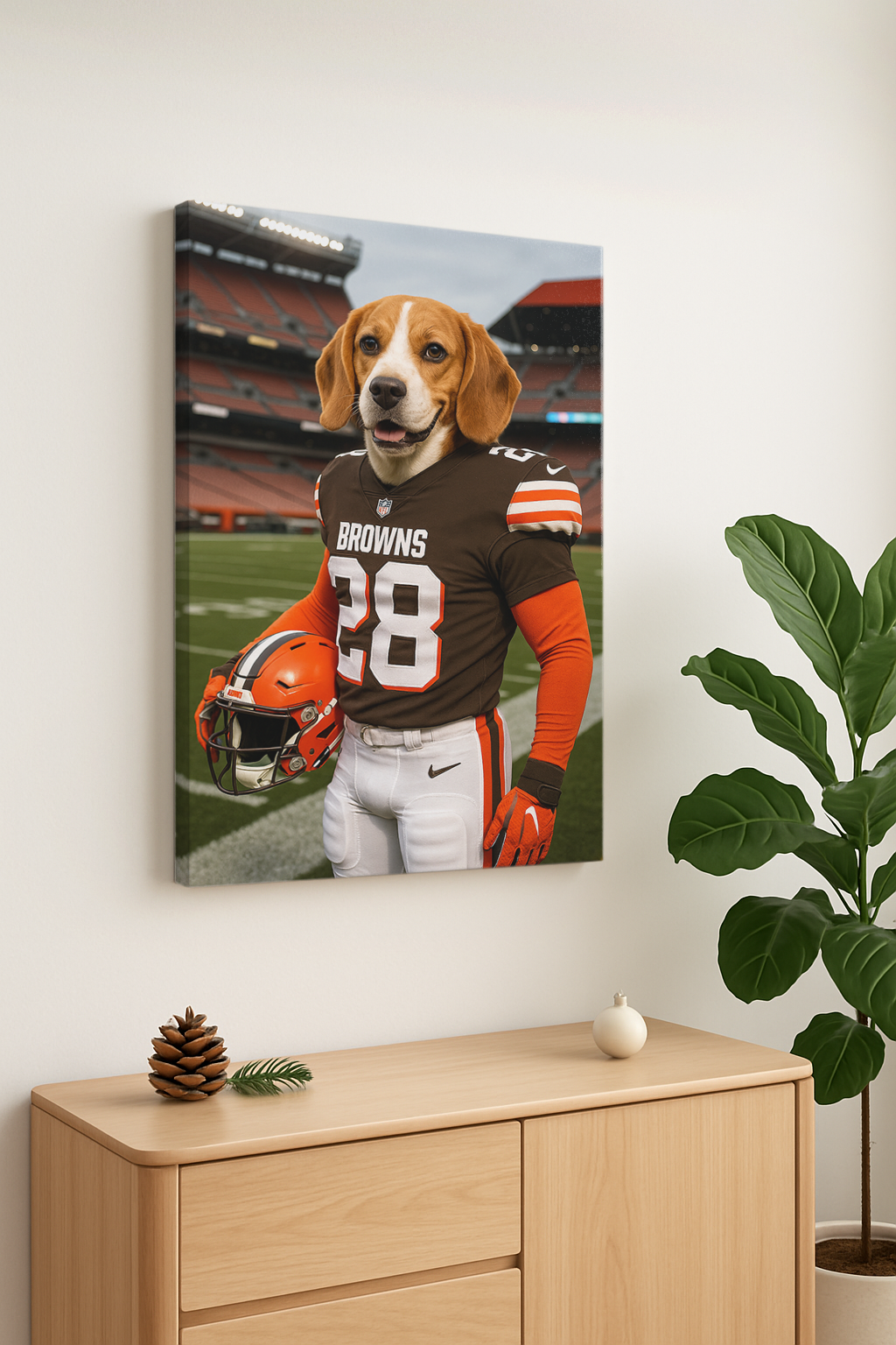 Hand-Painted Custom American Football Cat Portraits 🏈