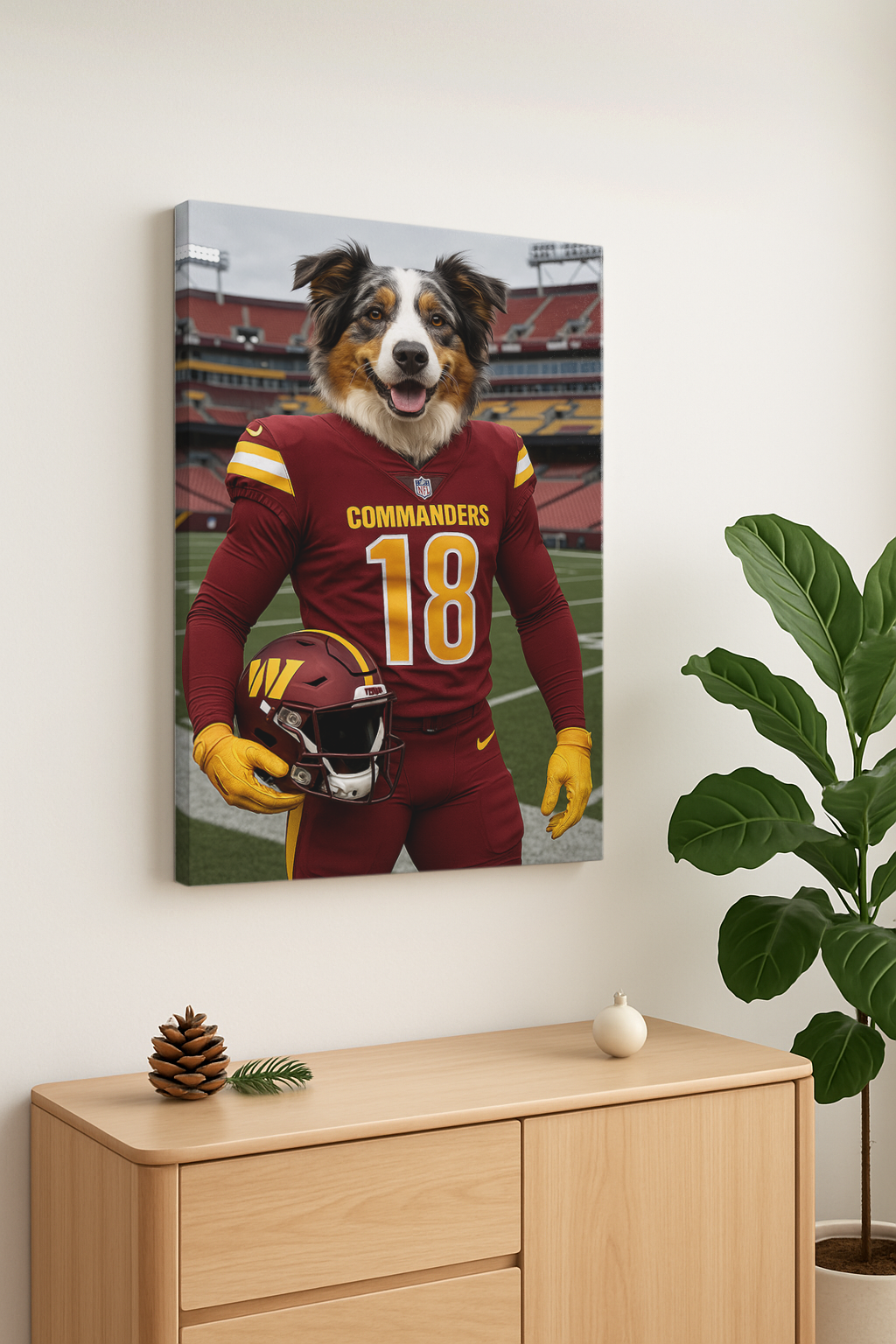 Hand-Painted Custom American Football Cat Portraits 🏈