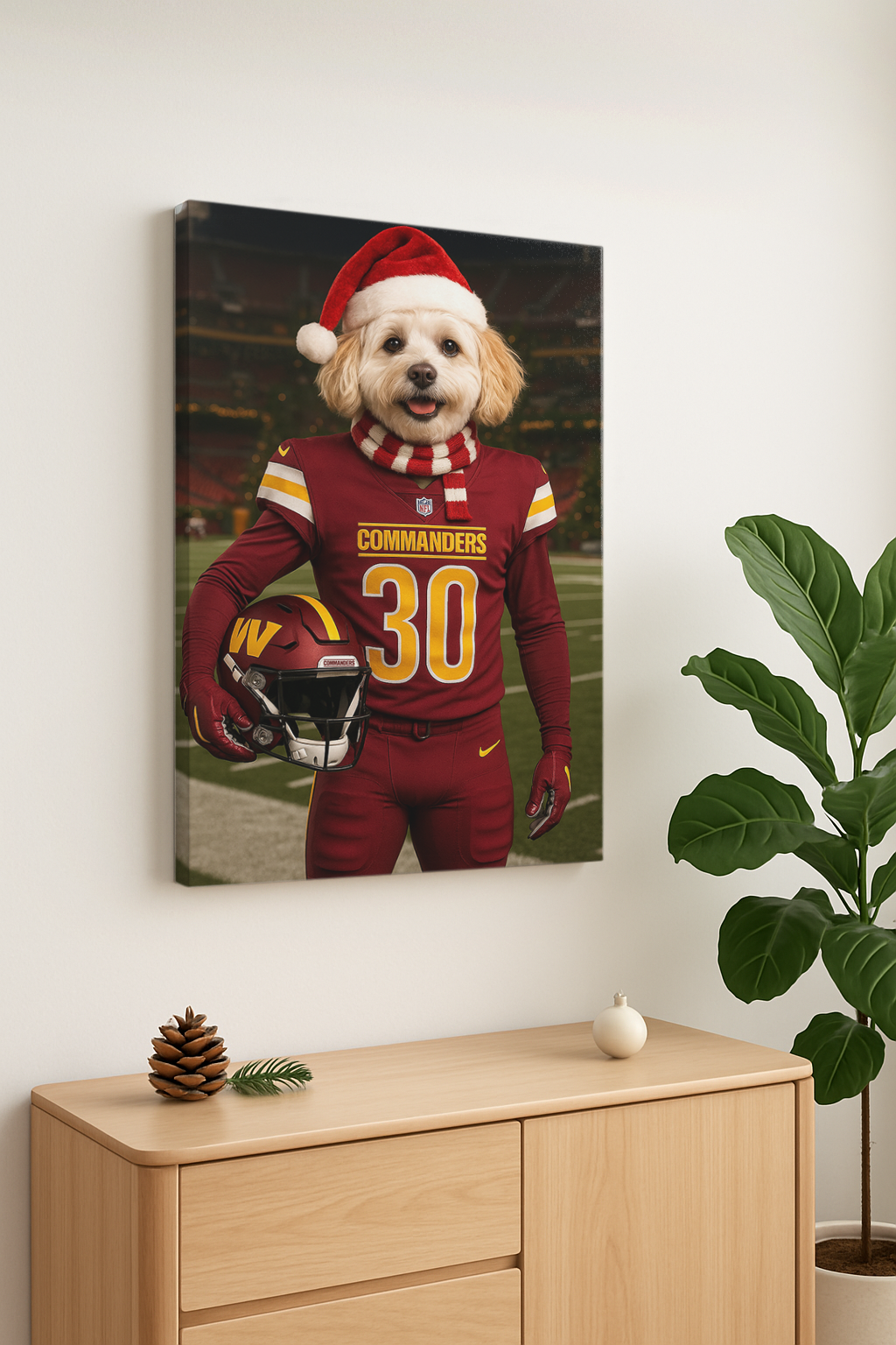 Hand-Painted Custom American Football Pet Portraits 🏈