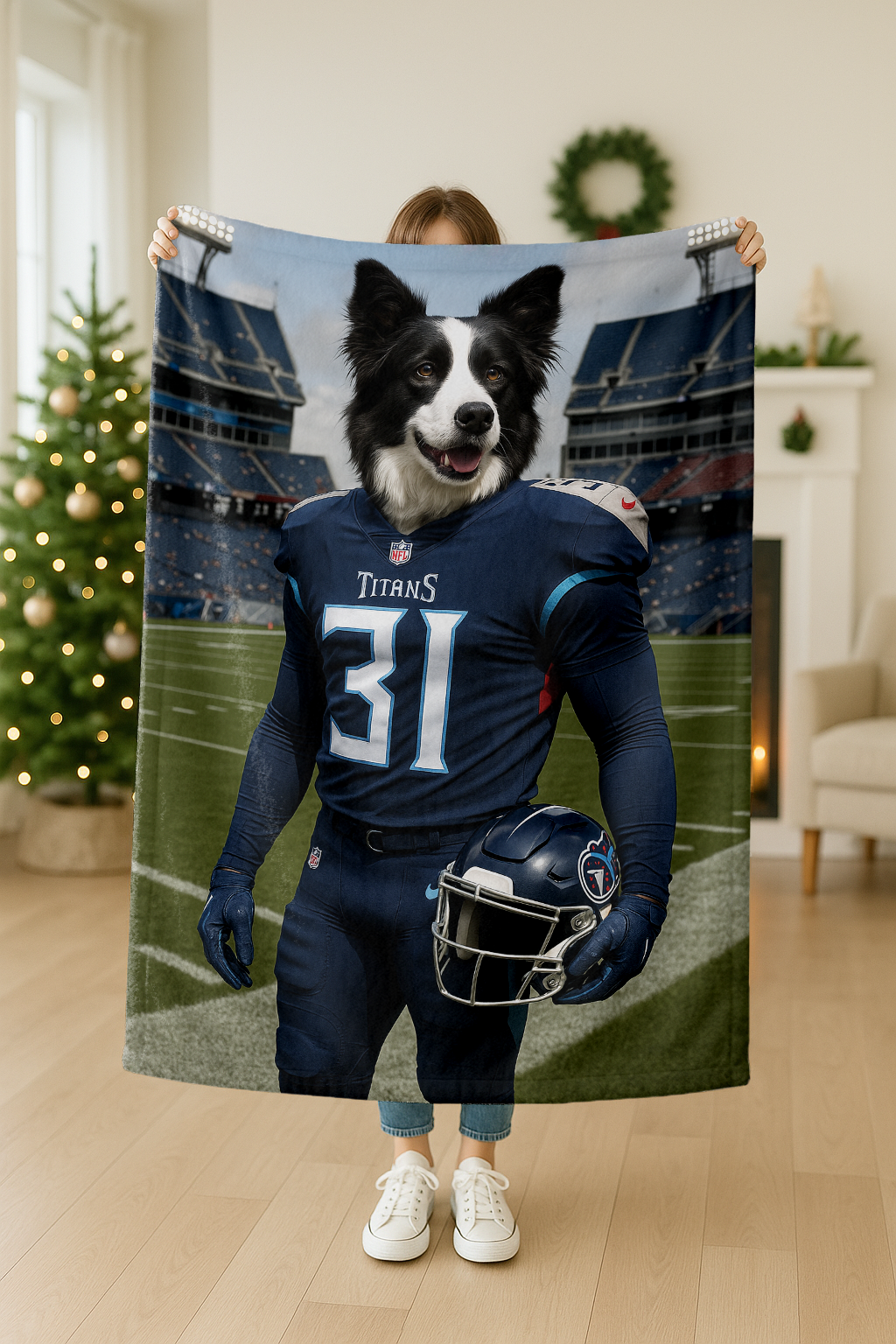 Hand-Painted Custom American Football Pet Blankets🏈