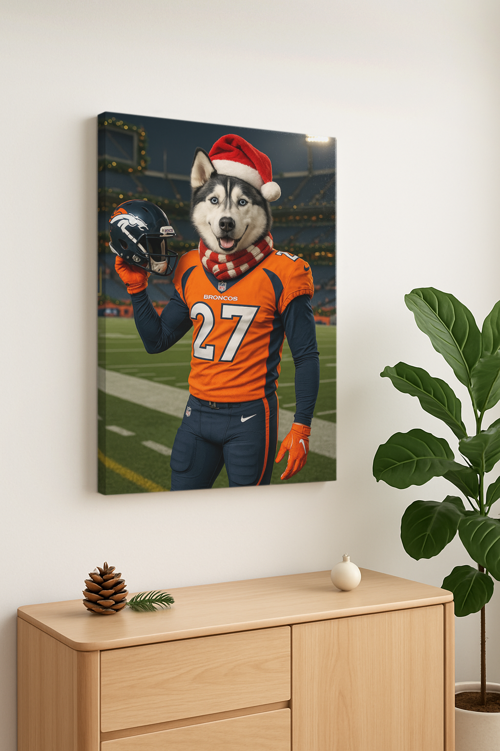 Hand-Painted Custom American Football Pet Portraits 🏈