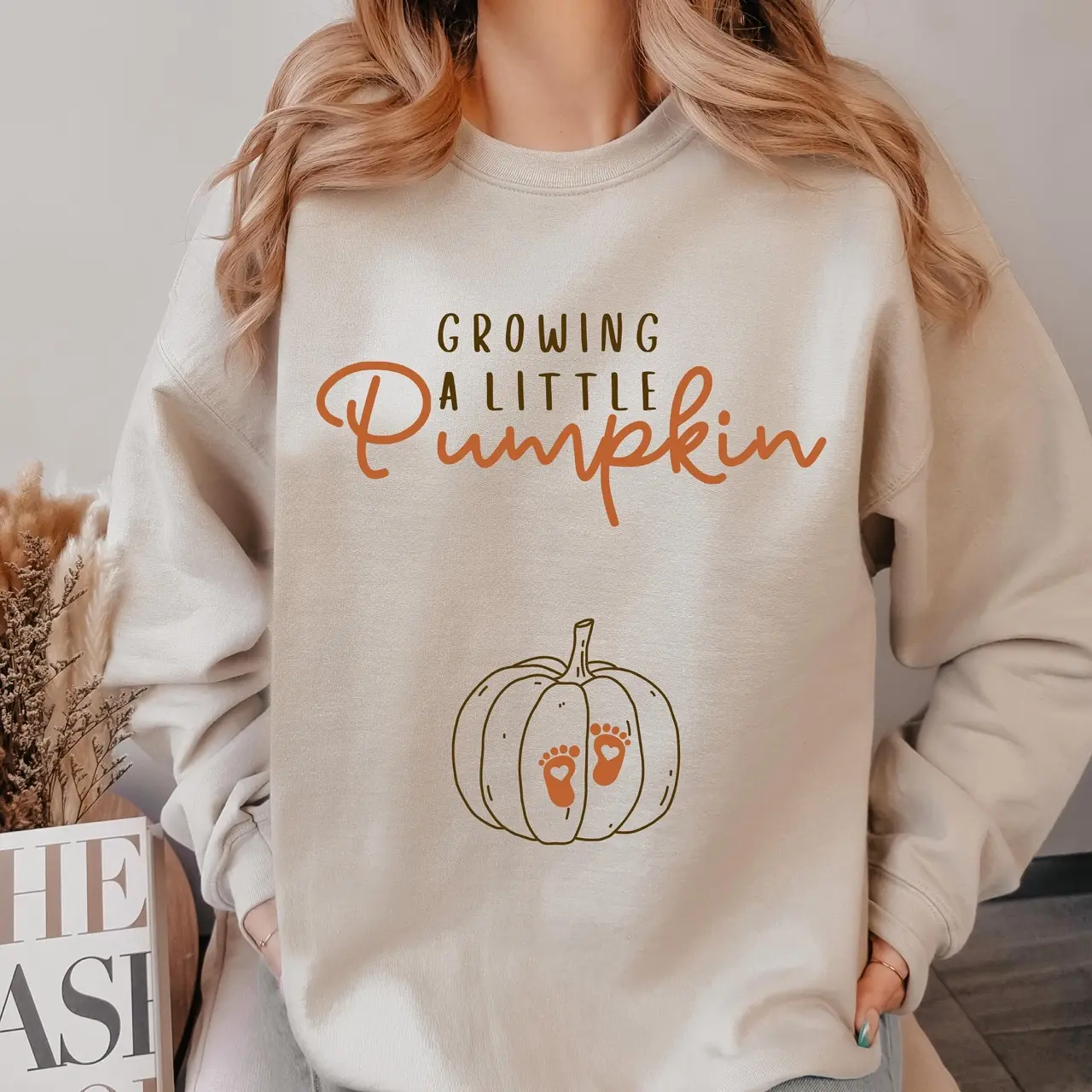 Growing A Little Pumpkin Fall Maternity Sweatshirt