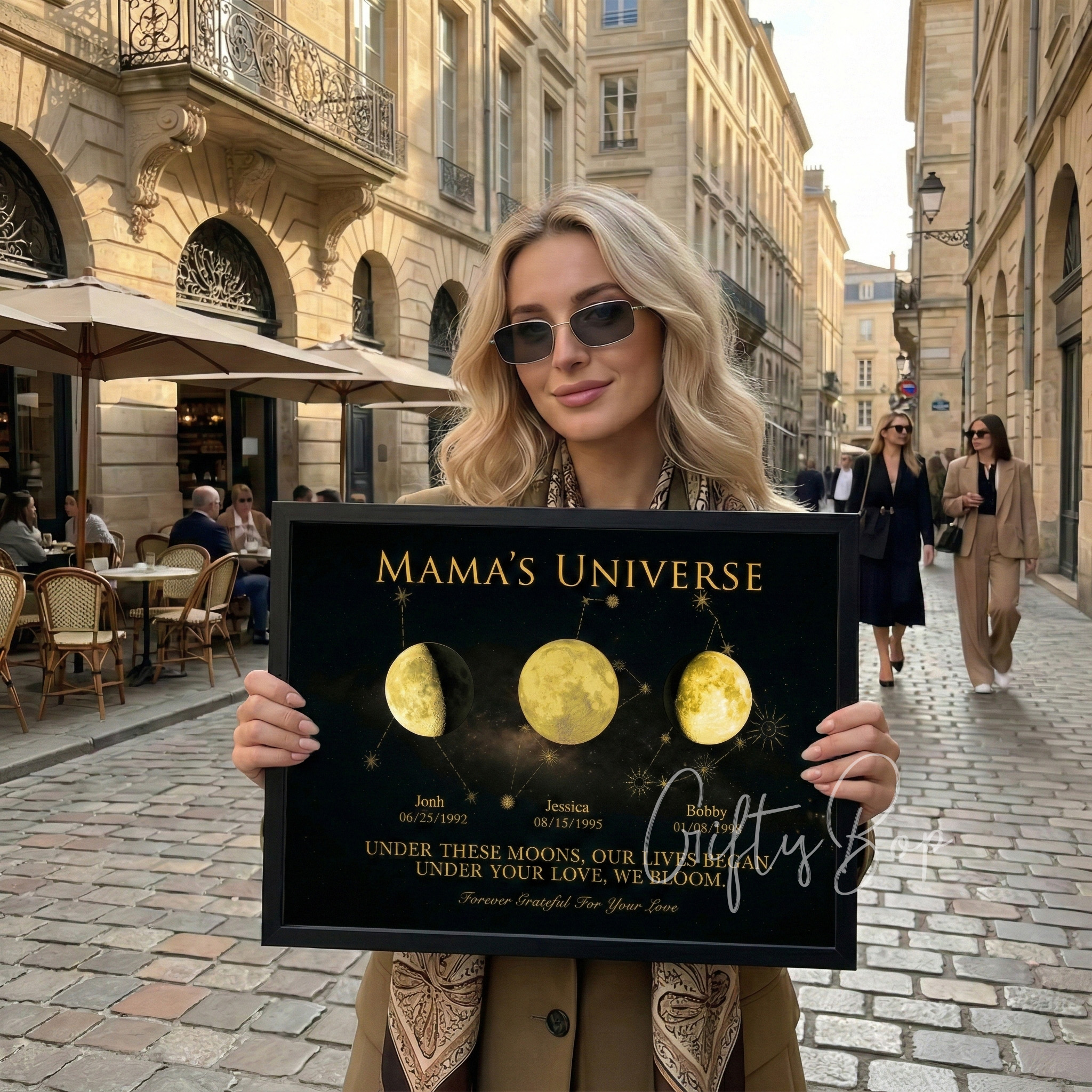 Mama's Universe - Personalized Moon Phase & Star Sing Art | Mother's Day Gift