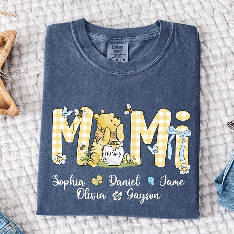 Personalized New Mama/Mimi/Nana/Gigi Bear T-Shirt | Promoted to Gigi Comfort Colors T-shirt for Gift
