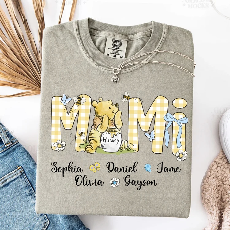 Personalized New Mama/Mimi/Nana/Gigi Bear T-Shirt | Promoted to Gigi Comfort Colors T-shirt for Gift