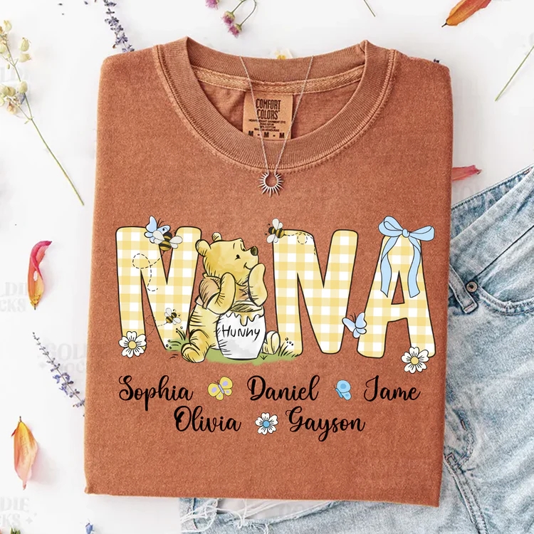 Personalized New Mama/Mimi/Nana/Gigi Bear T-Shirt | Promoted to Gigi Comfort Colors T-shirt for Gift