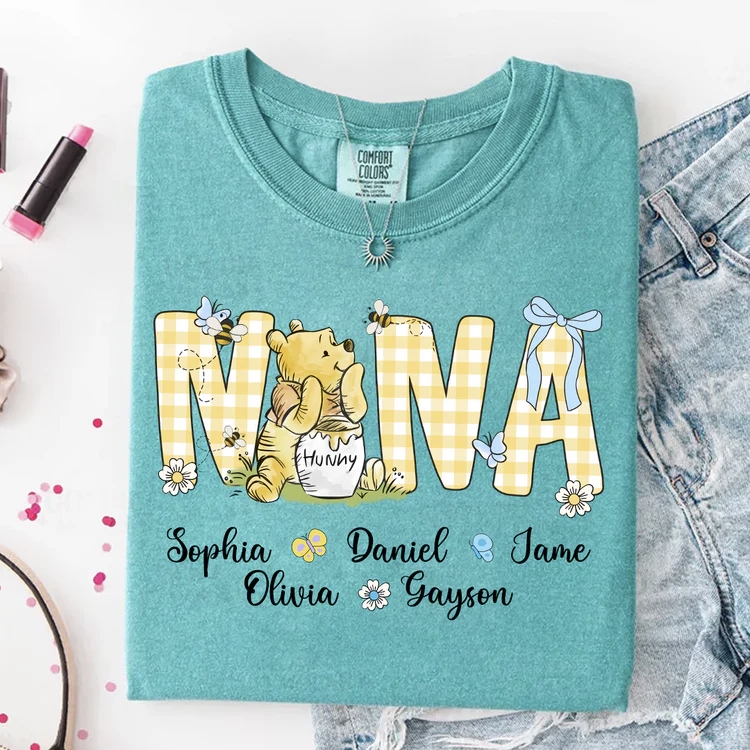 Personalized New Mama/Mimi/Nana/Gigi Bear T-Shirt | Promoted to Gigi Comfort Colors T-shirt for Gift