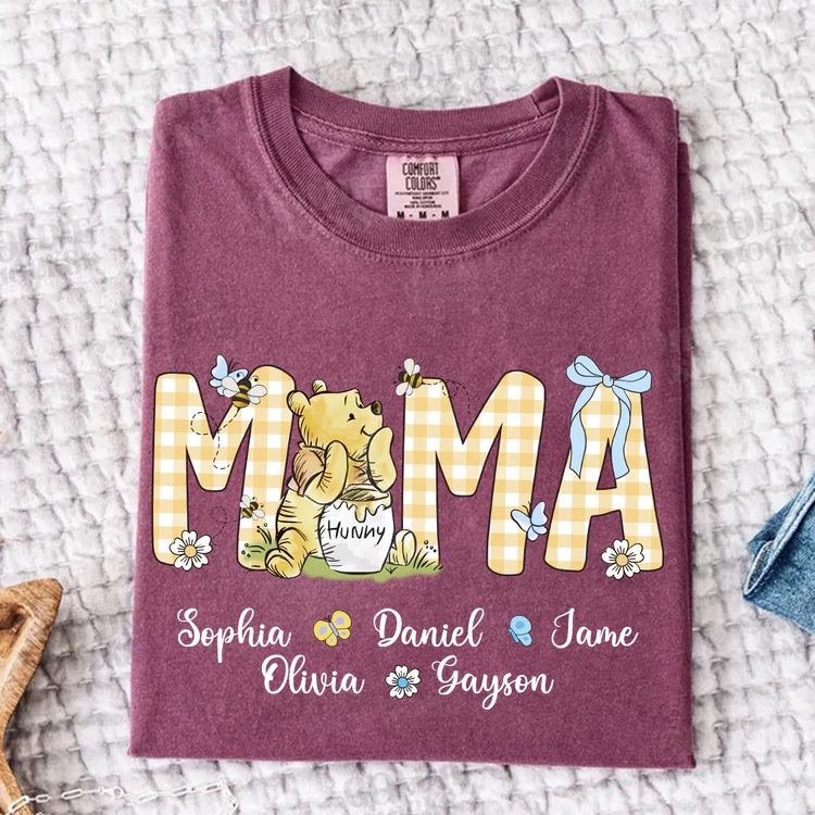 Personalized New Mama/Mimi/Nana/Gigi Bear T-Shirt | Promoted to Gigi Comfort Colors T-shirt for Gift