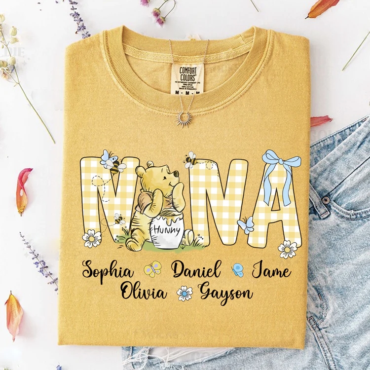 Personalized New Mama/Mimi/Nana/Gigi Bear T-Shirt | Promoted to Gigi Comfort Colors T-shirt for Gift