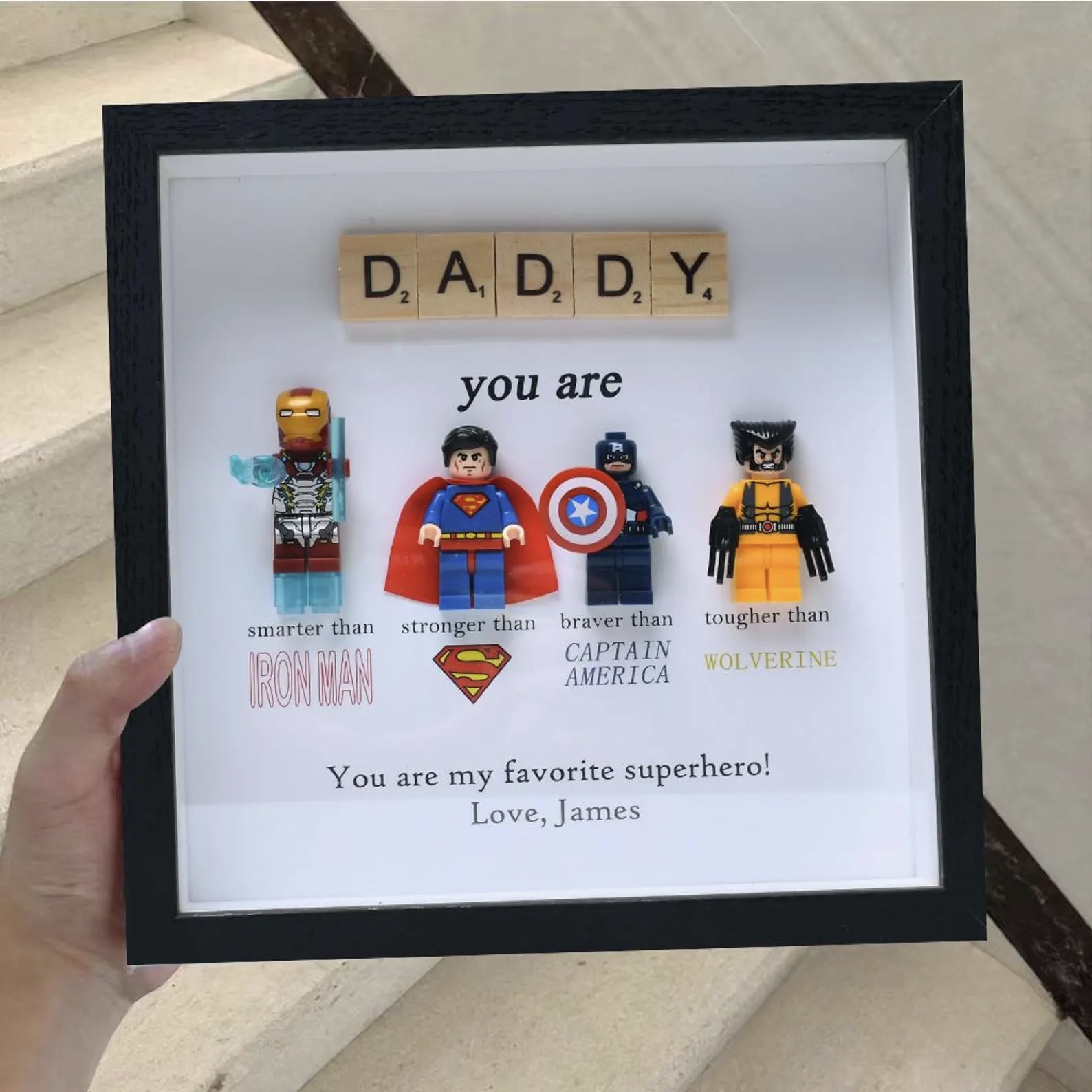 BraveHeroFrames - Custom Super Dad Gift Box