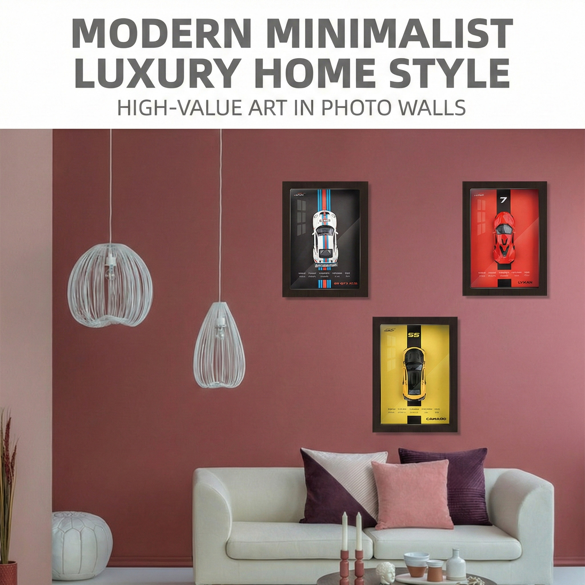 3D Die-Cast Supercar Wall Art | Premium 1:32 Alloy Model Shadow Box | Car Collector's Decor