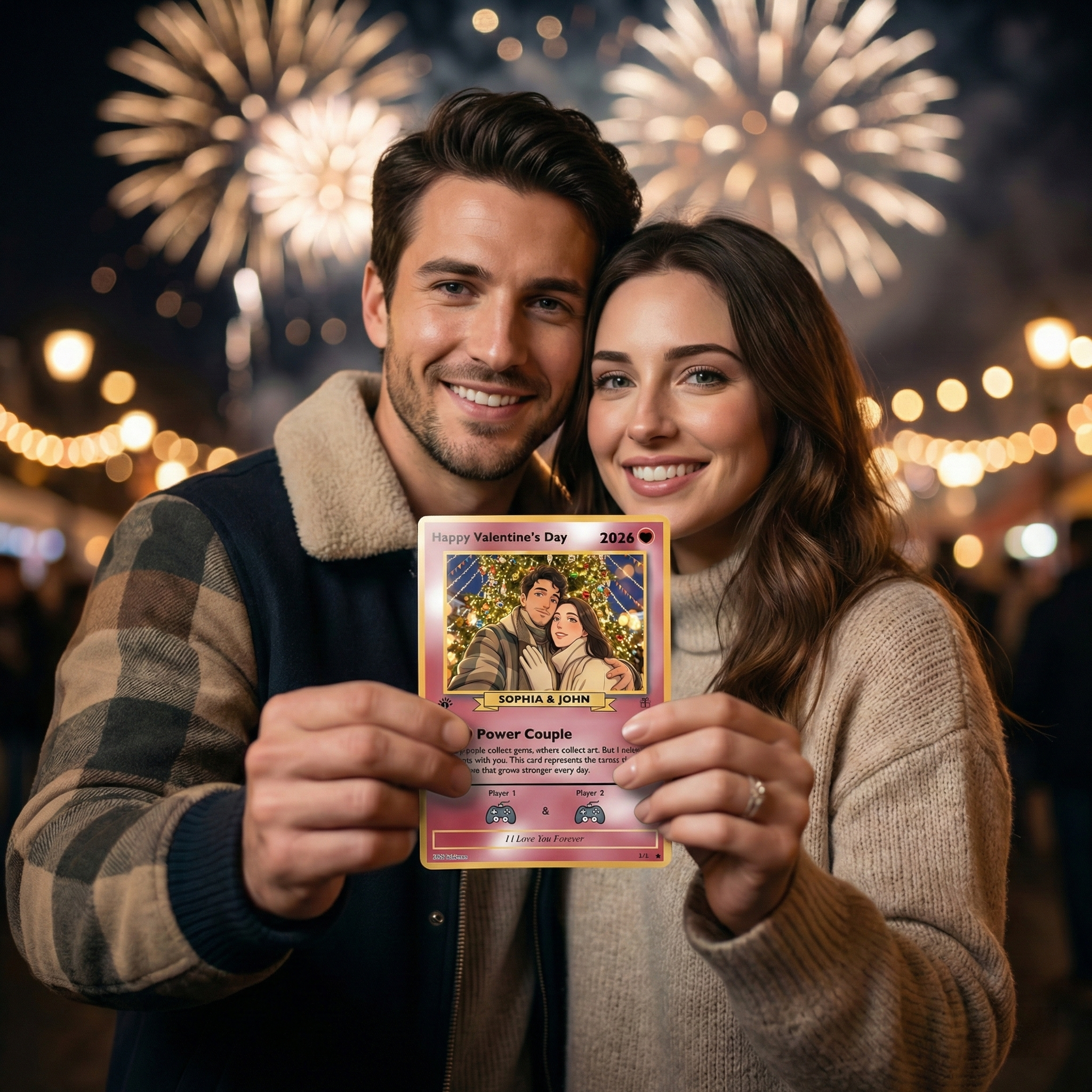 Turn Your Photo Into a Custom PTCG Game Trading Poke Card - Personalized Anniversary Poke Anime Card Gift