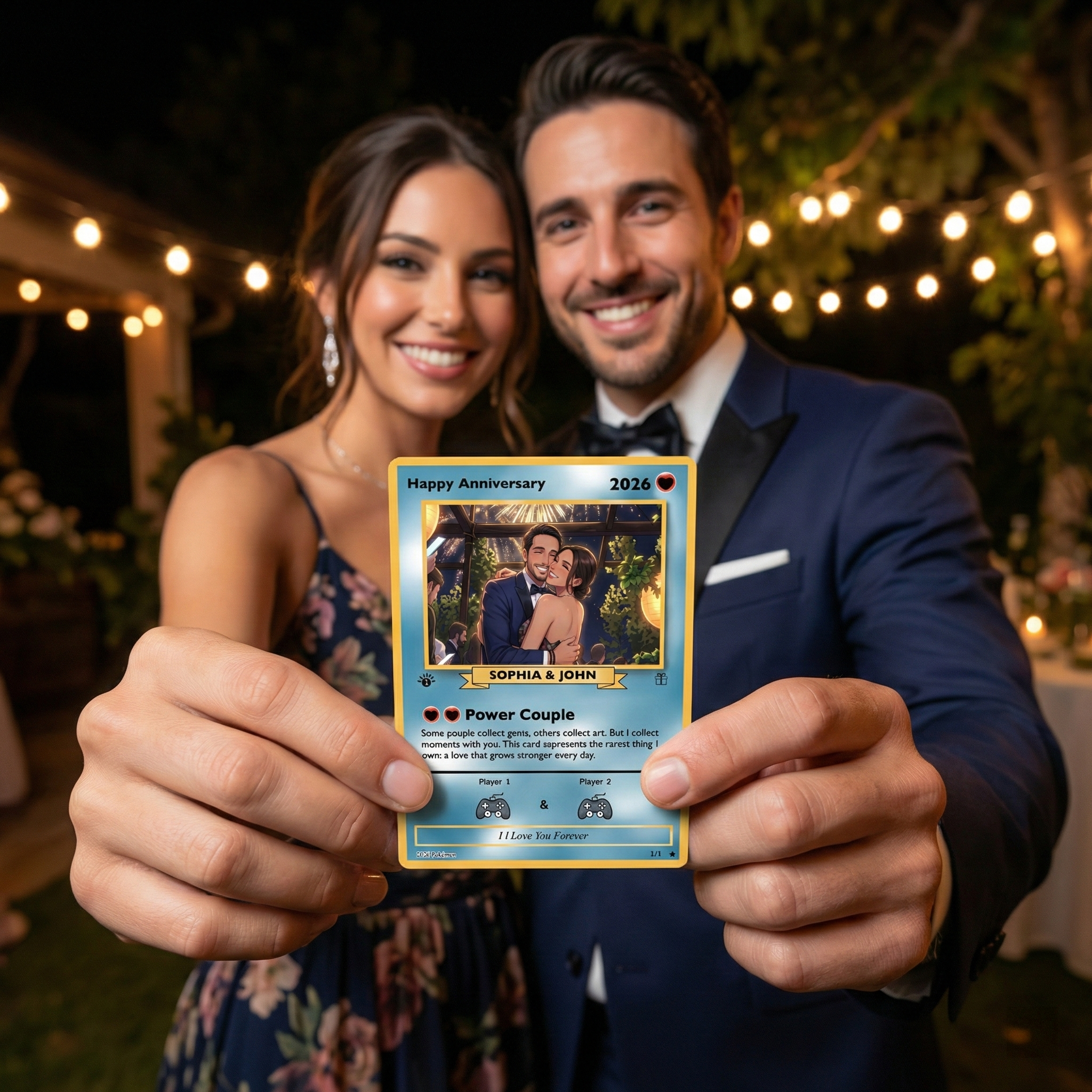 Turn Your Photo Into a Custom PTCG Game Trading Poke Card - Personalized Anniversary Poke Anime Card Gift