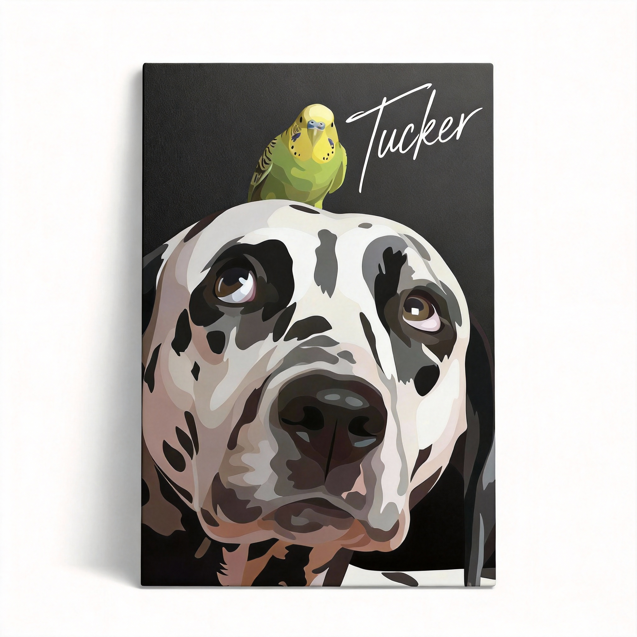 [Exclusive Customization] Modern Minimalist Pet Art Portrait | A Unique Keepsake of Your Beloved Pet | Handcrafted Oil Painting Canvas Wrap