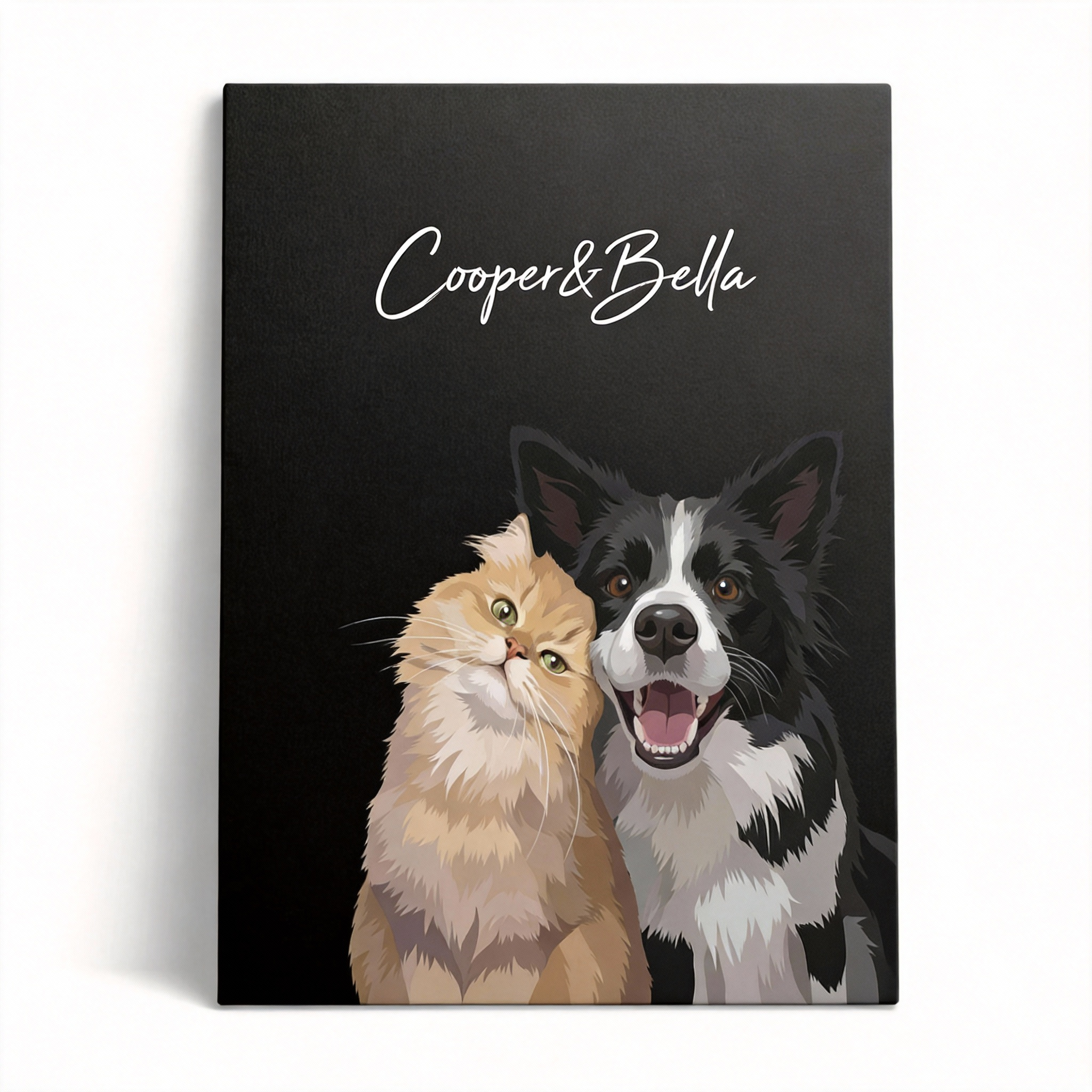 [Exclusive Customization] Modern Minimalist Pet Art Portrait | A Unique Keepsake of Your Beloved Pet | Handcrafted Oil Painting Canvas Wrap