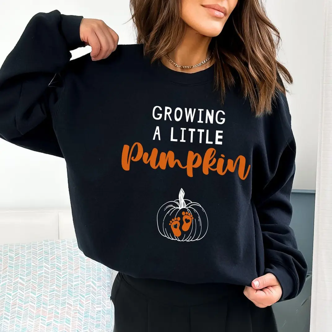 Growing A Little Pumpkin Fall Maternity Sweatshirt