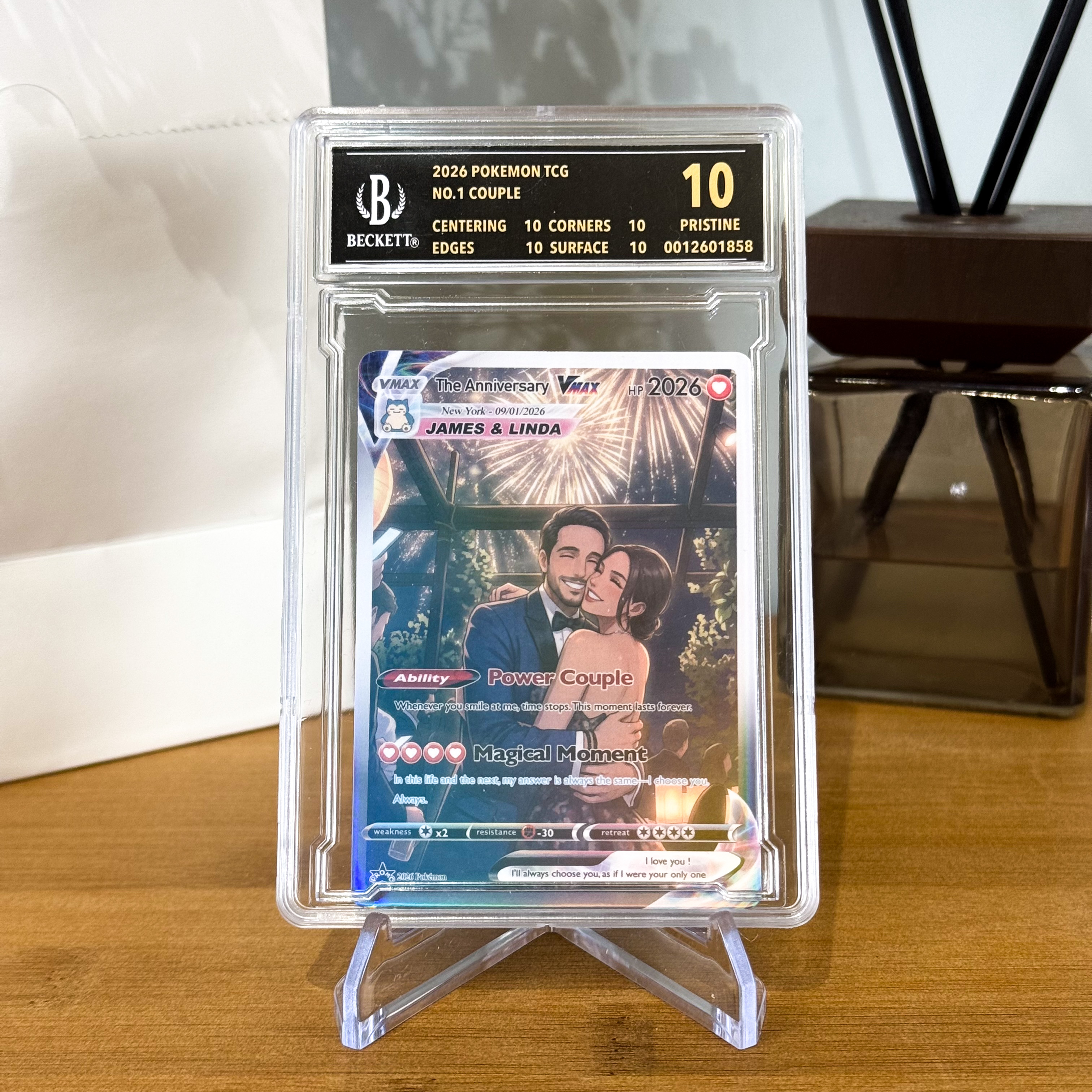 Turn Your Photo Into a Custom Trading Poke Card - Personalized Anniversary Poke Card Gift