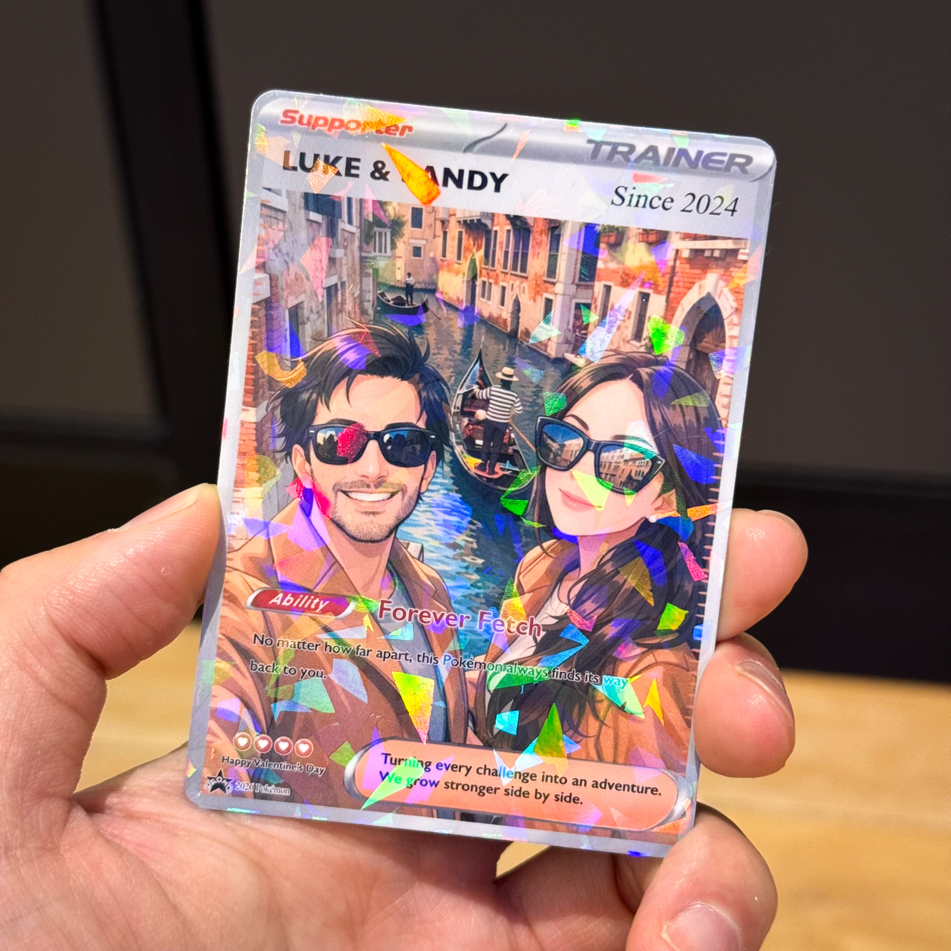 Turn Your Photo Into a Custom TRAINER   Poke Card - Personalized Anniversary Poke Card Gift