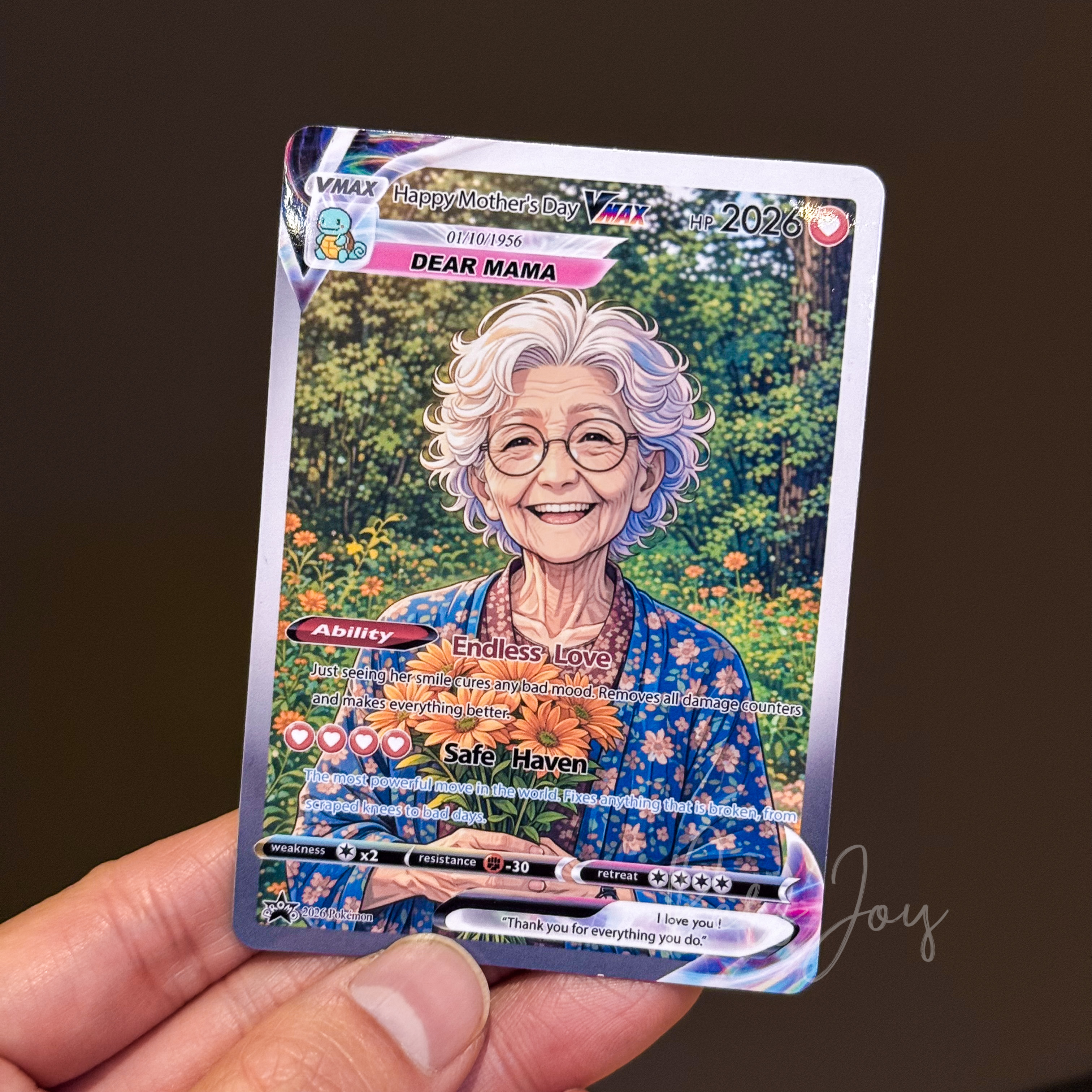 Turn Your Photo Into a Custom VMAX Mama Memory Poke Card - Personalized Mother's Day Anniversary Gift
