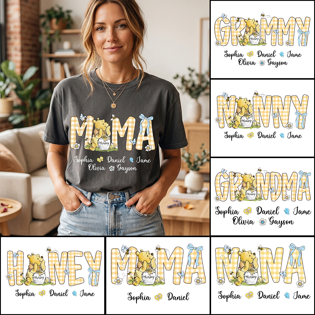 Personalized New Mama/Mimi/Nana/Gigi Bear T-Shirt | Promoted to Gigi Comfort Colors T-shirt for Gift
