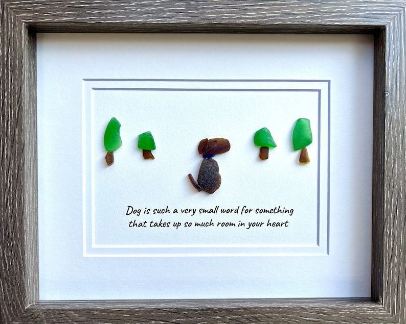 🥰Pet Lover Gift-Dog Sea Glass Art🐕