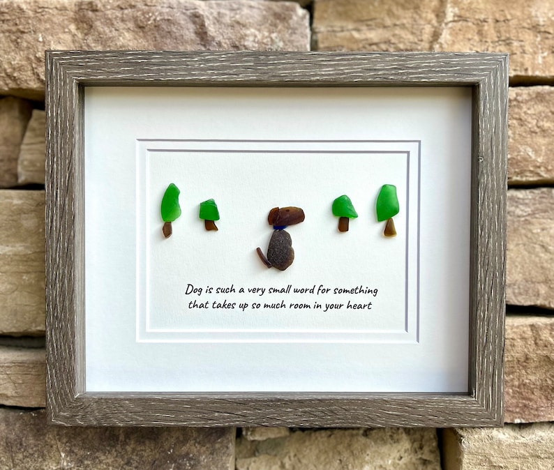 🥰Pet Lover Gift-Dog Sea Glass Art🐕
