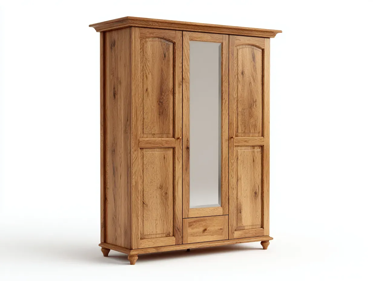 Armoire-bois-140x60x205 cm-marron-style classique-Casagetnest